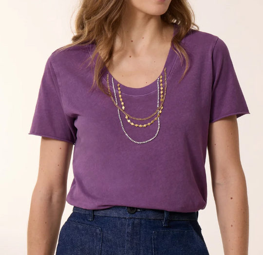 Tee-shirt Tizia Purple Leon & Harper